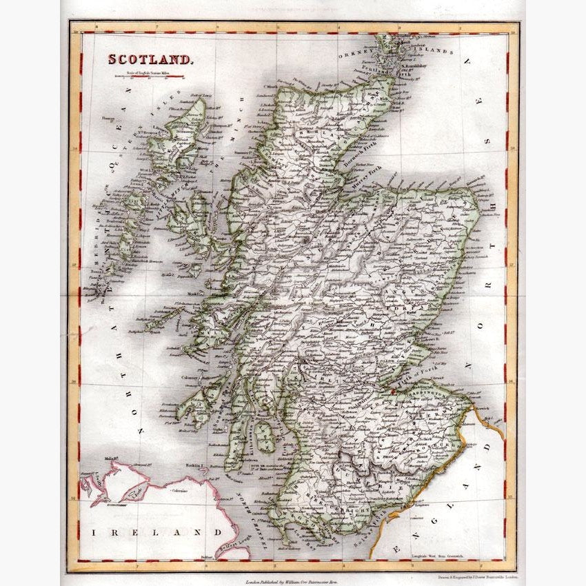 Scotland 1836 Maps KittyPrint 1800s Scotland