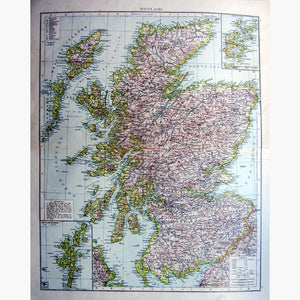 Scotland 1895 Maps KittyPrint 1800s Scotland