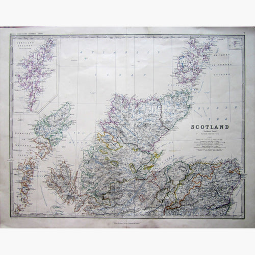 Antique Map Scotland North 1860 Maps