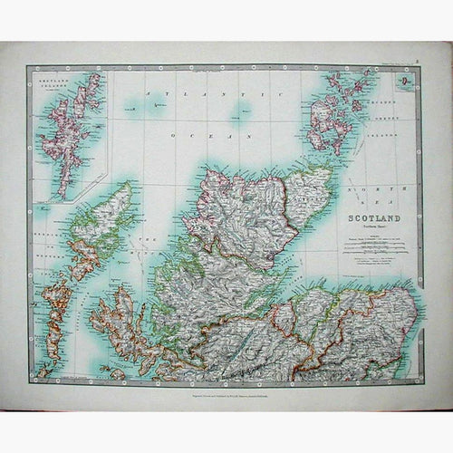 Antique Map Scotland Northern Sheet 1925 Maps