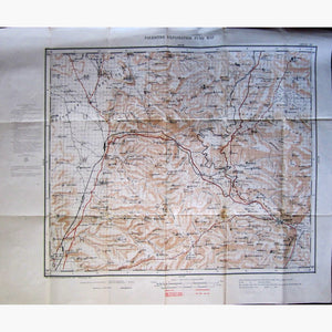 Antique Map Shechem Samaria 1918 Maps