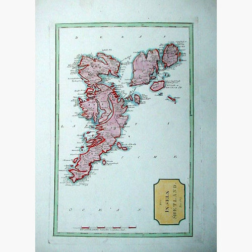 Shetland Isle Die Inseln Shetland Nro.684  1789. Maps KittyPrint 1700s Scotland