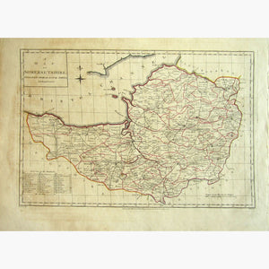 Antique Map Somersetshire 1790 Maps