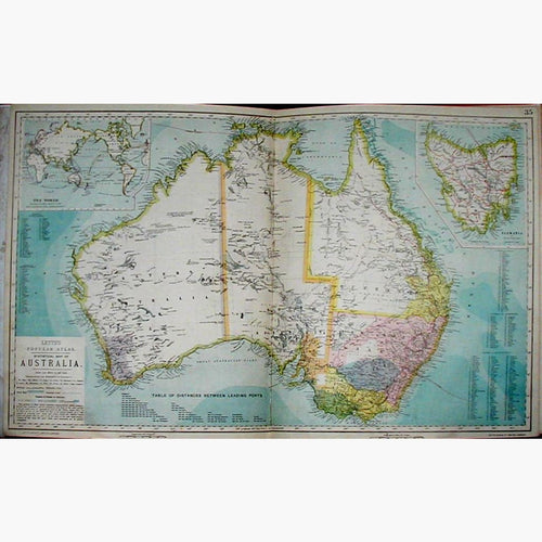 Statistical map of Australia 1881 Maps KittyPrint 1900s Australia & Oceania Population Statistics