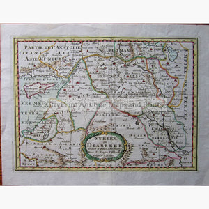 Antique Map Syrien en Diarbeek 1705 Maps