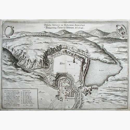 Tabor in Bohemia Obsidio Taboris 1648 Maps KittyPrint 1600s Battles Wars & Fortifications Eastern Europe Town Plans