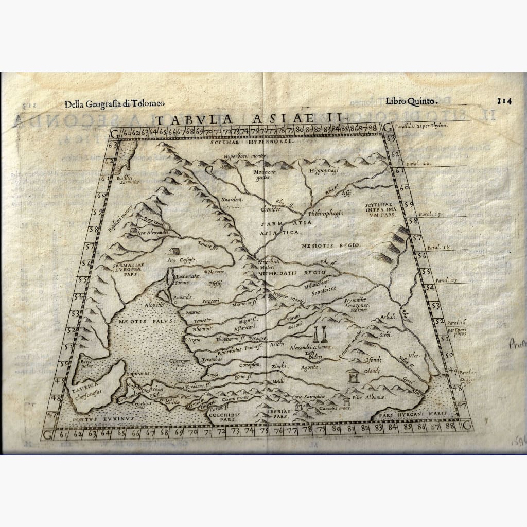 Antique Map Tabula Asiae II 1596 Maps