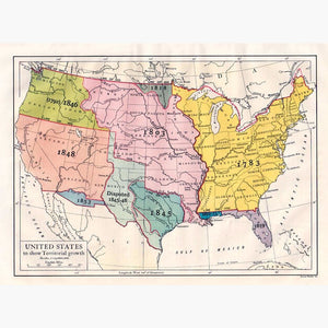 United States to show Territorial growth 1910 Maps KittyPrint 1900s Canada & United States Civilizations & Empires