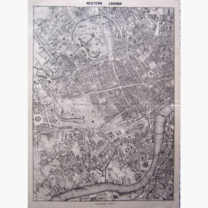 Antique Map Western London 1850 Maps