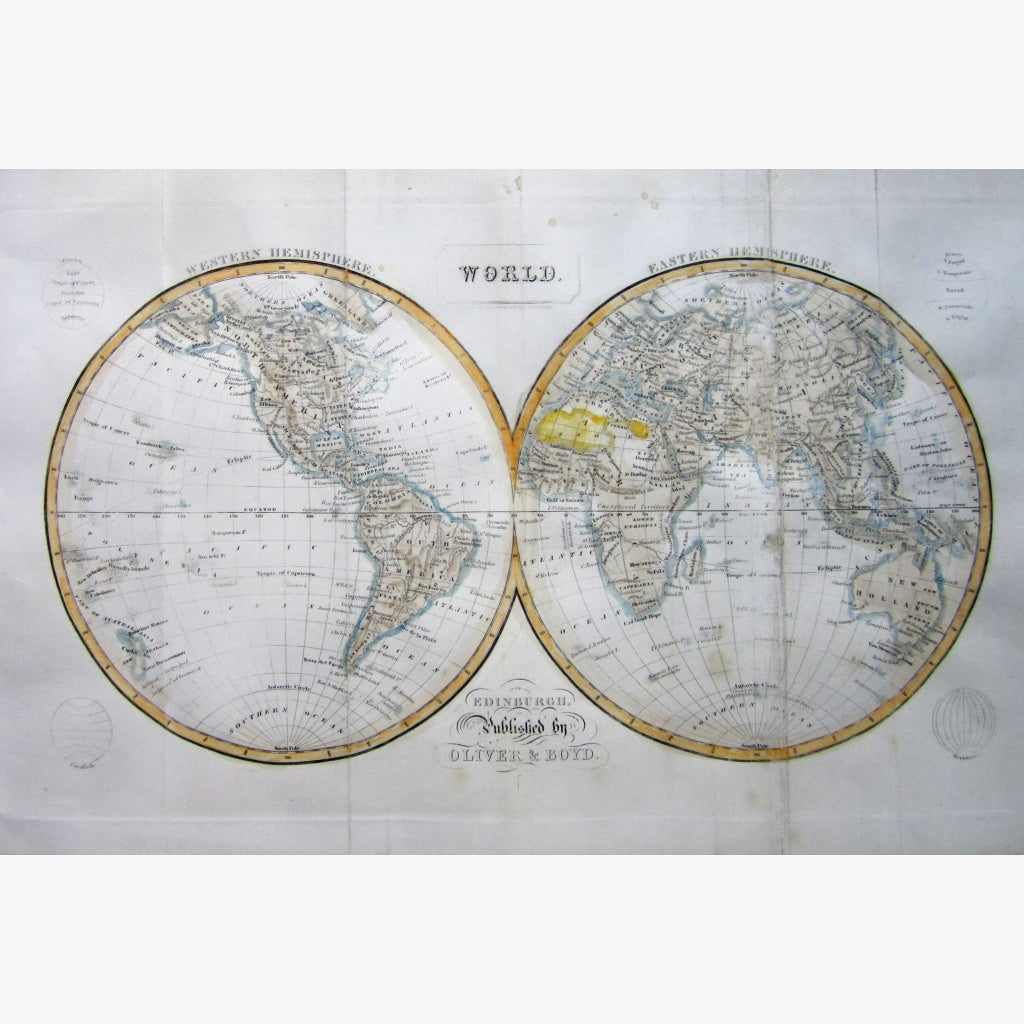 Antique map World,1837 Maps
