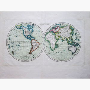 Antique Map World Map Mappe-Monde C.1800 Maps