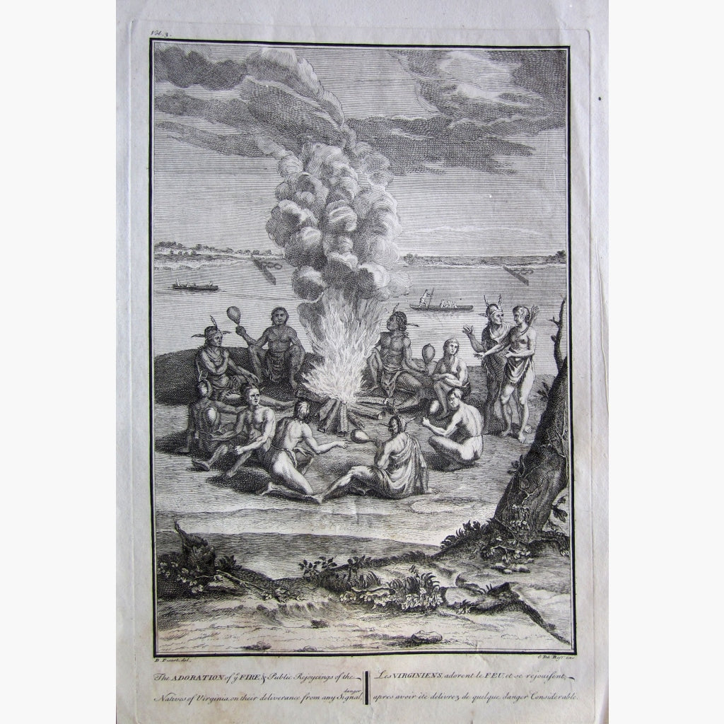 Antique Print Adoration of Fire 1734 Prints