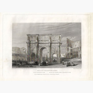 Antique Print Arch of Constantine 1839 Prints