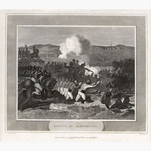 Antique Print Battle of Austerlitz. 1815 Prints
