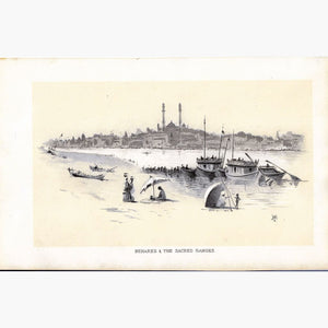 Antique Print Benares & The Sacred Ganges 1850 Prints
