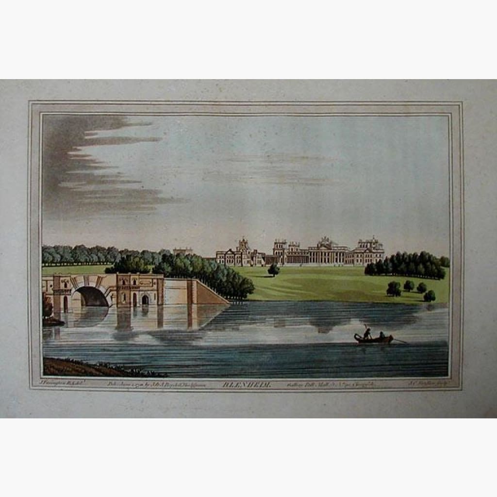 Blenheim Bridge 1793 Prints KittyPrint 1700s Castles & Historical Buildings England