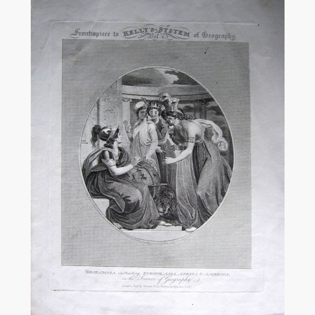 Antique Print Britannia instructing...1817 Prints
