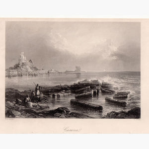 Caesarea c.1840 Prints KittyPrint 1800s Holy Land Landscapes Seascapes Ports & Harbours