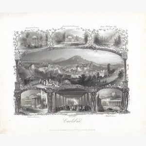 Antique Print Carlsbad Karlovy Vary c.1840 Prints