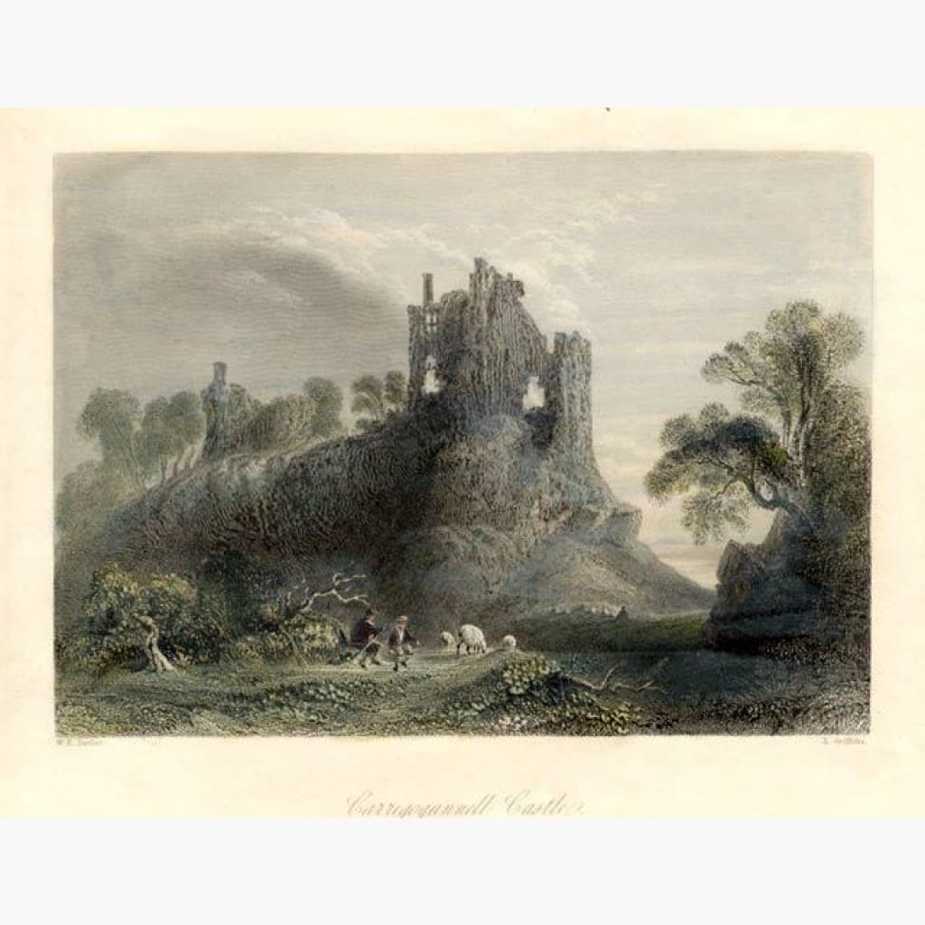 Antique Print Carrigogunnell Castle 1842 Prints