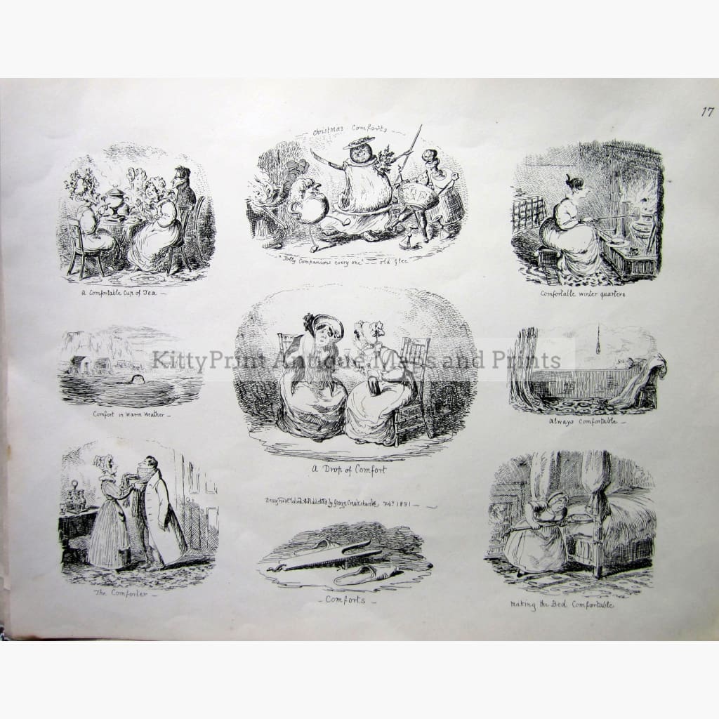Antique Print Christmas Comforts 1831 Prints