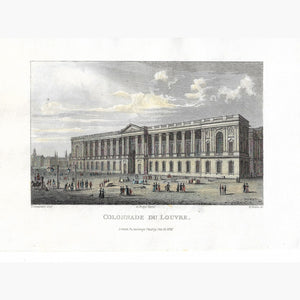Antique print Colonnade du Louvre 1828 Prints