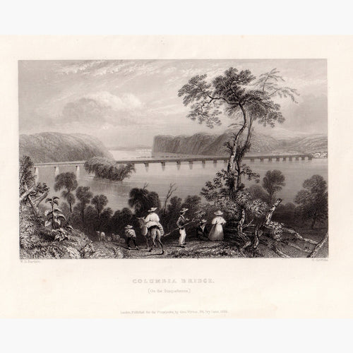 Columbia Bridge (On The Susquehanna) 1838 Prints