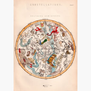 Constellations. Southern Hemisphere 1881 Maps