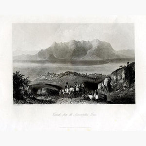 Corinth From the Acrocorinthus Grove 1850 Prints KittyPrint 1800s Greece Landscapes Seascapes Ports & Harbours