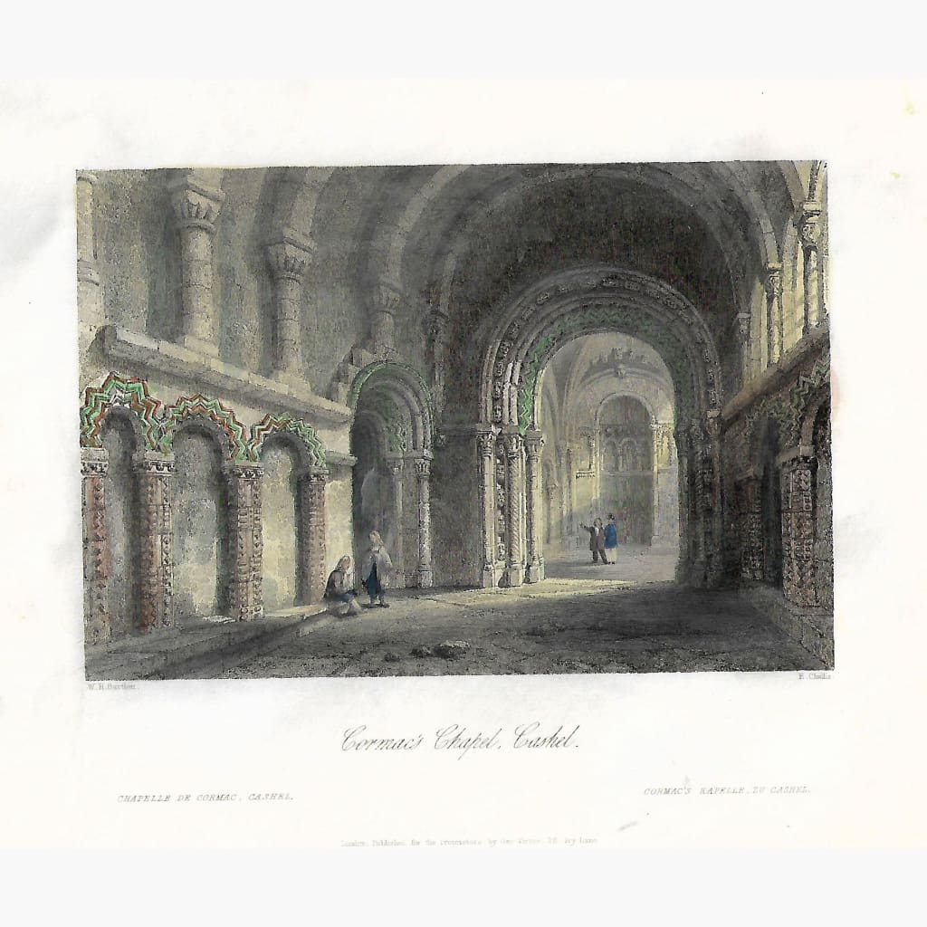 Antique Print Cormacs Chapel Cashel 1842 Prints