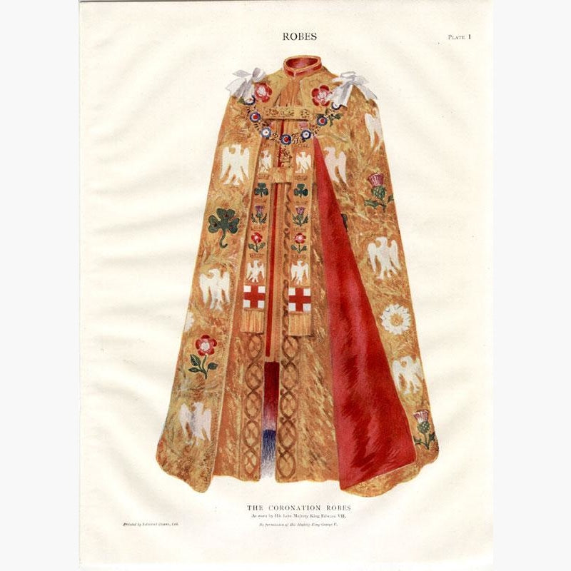 Coronation Robes as worn by King Edward VII printed in c.1920 Prints KittyPrint 1900s Costumes & Fashion