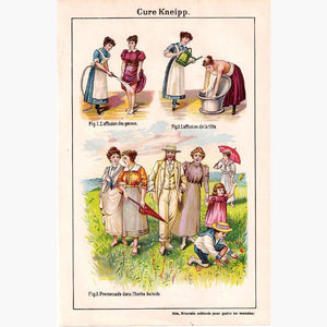 Cure Kneipp 1900. Prints KittyPrint 1900s Anatomy & Medical Costumes & Fashion Genre Scenes