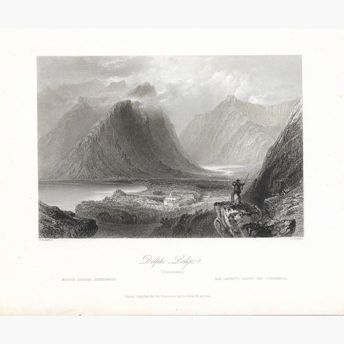 Antique Print Delphi Lodge Connemara 1842 Prints