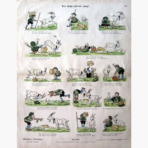 Antique Print Der Zepp und die Ziege Zepp and the Goat 1885 Prints