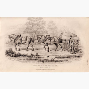 Double Horse Cart C.1840 Prints