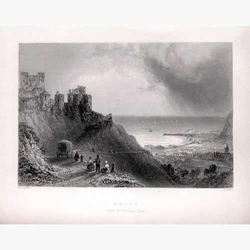 Dover from the Ramsgate Road 1842 Prints KittyPrint 1800s England Landscapes