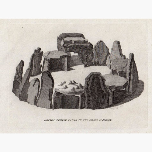 Druids Temple found in the Island of Jersey 1787 Prints KittyPrint 1700s Castles & Historical Buildings England Religion