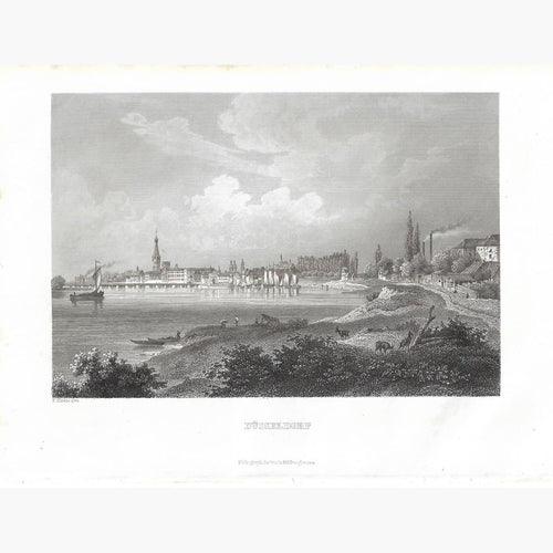 Antique Print Dusseldorf 1859 Prints