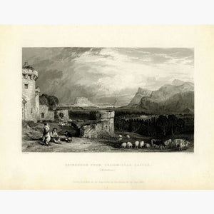 Edinburgh from Craigmillar Castle 1836 Prints KittyPrint 1800s Castles & Historical Buildings Landscapes Scotland