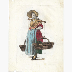 Antique Print Egg Woman c.1750 Prints