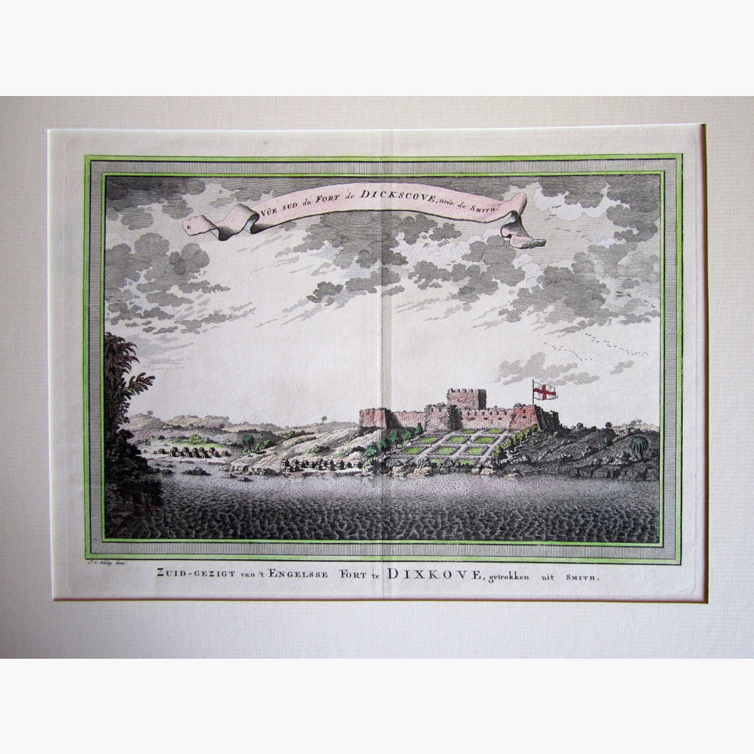 Antique Print Fort Dixkove 1747. Prints