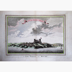 Antique Print Fort Nassau Moure 1747 Prints
