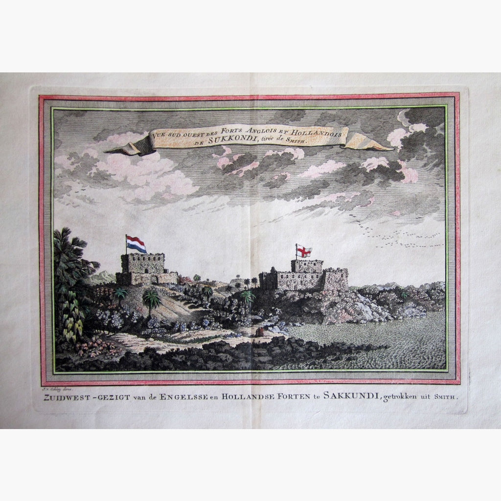 Antique Print Fort Sakkundi 1747 Prints