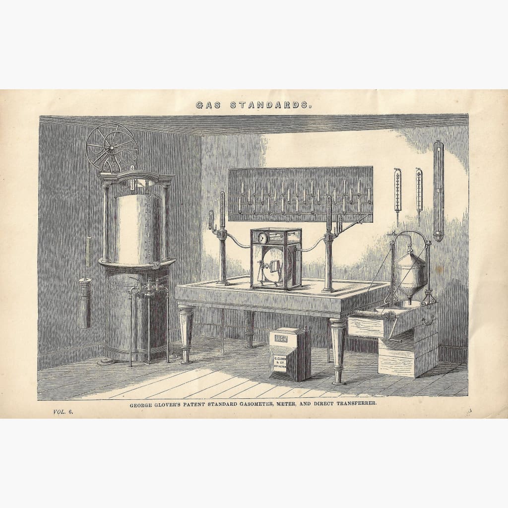 Antique Print Gas Standards 1880 Prints