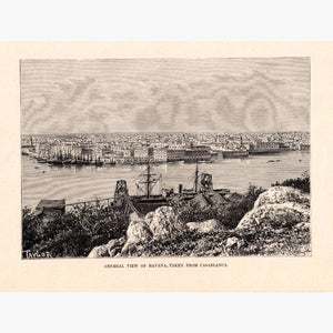 General View of Havana,1875 Prints KittyPrint 1800s Central & Latin America Islands Seascapes Ports & Harbours Townscapes