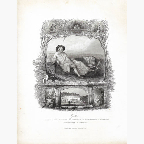 Antique Print Goethe 1847 Prints