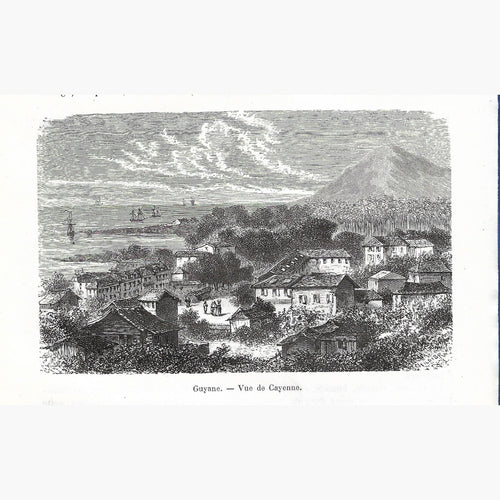 Antique Print Guyane Cayenne 1875 Prints