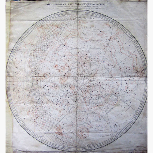 Antique Print Hémisphére Céleste Antarctique ou Austral 1779 Prints