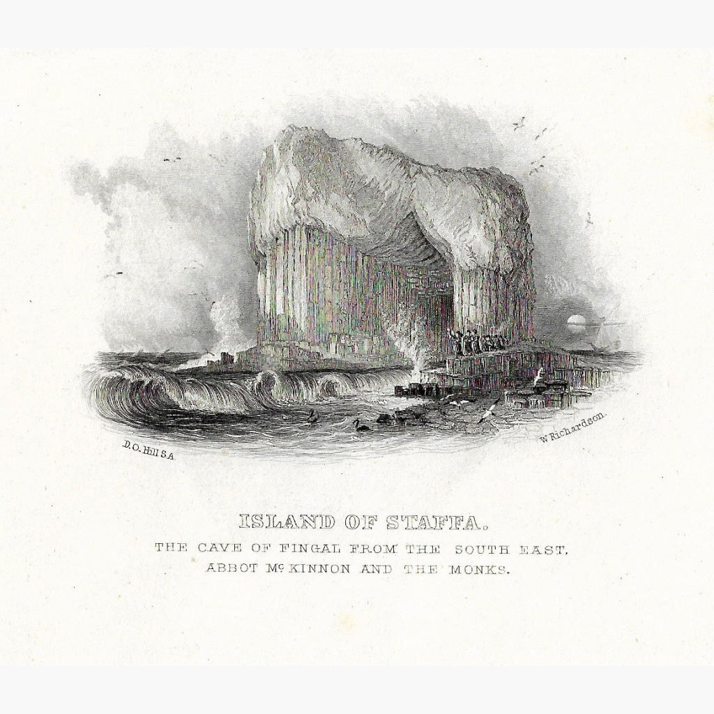 Antique Print Island of Staffa 1860 Prints