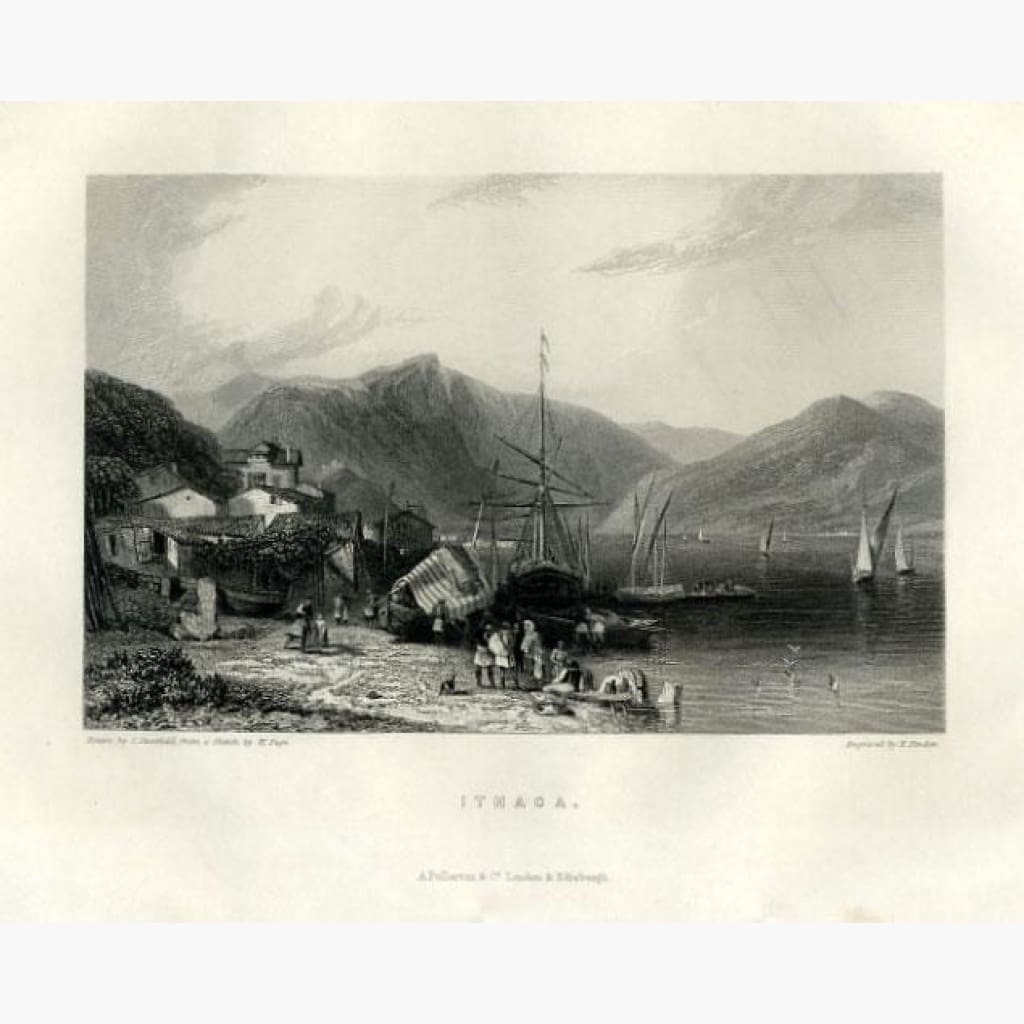 Ithaca 1856 Prints KittyPrint 1800s Greece Harbour Views